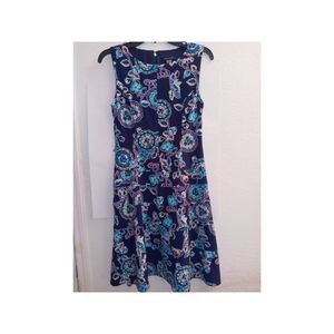 Tommy Hilfiger Blue Floral Sleeveless Dress S-4
